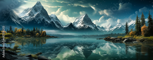 n amazing landscape photo with mountain landscape and mountain
