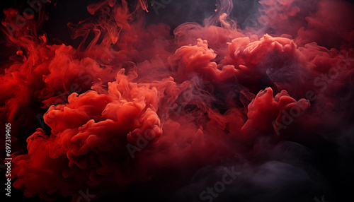 red fire and smoke background photo