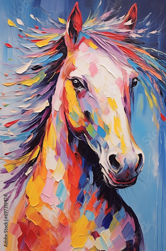 Close-up of horse's head, with painterly effect