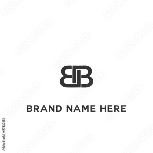 BB logo. B B design. White BB letter. BB B B letter logo design. Initial letter BB linked circle uppercase monogram logo. © MdRakibul