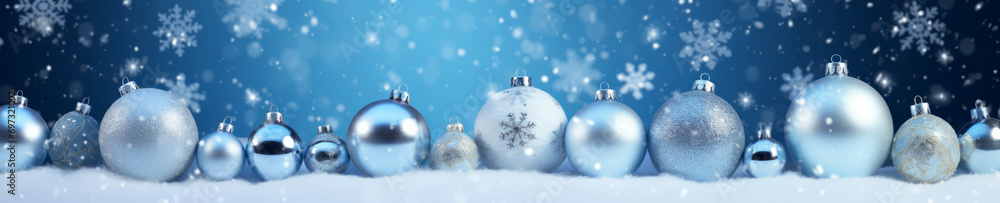 Fototapeta premium Abstract background with Christmas theme, web site header or footer template