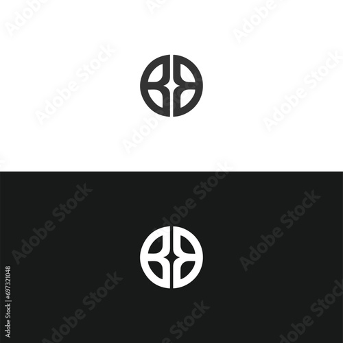 BB logo. B B design. White BB letter. BB B B letter logo design. Initial letter BB linked circle uppercase monogram logo.