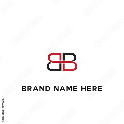 BB logo. B B design. White BB letter. BB B B letter logo design. Initial letter BB linked circle uppercase monogram logo.