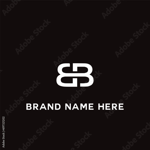 BB logo. B B design. White BB letter. BB B B letter logo design. Initial letter BB linked circle uppercase monogram logo.