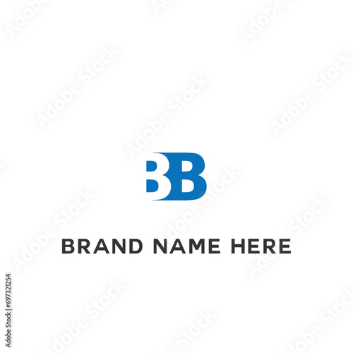 BB logo. B B design. White BB letter. BB B B letter logo design. Initial letter BB linked circle uppercase monogram logo.