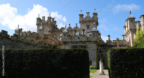 Floors Castle, in Roxburghshire, south-east Scotland, is the seat of the Duke of Roxburghe. Despite its name it is an estate house rather than a fortress. photo