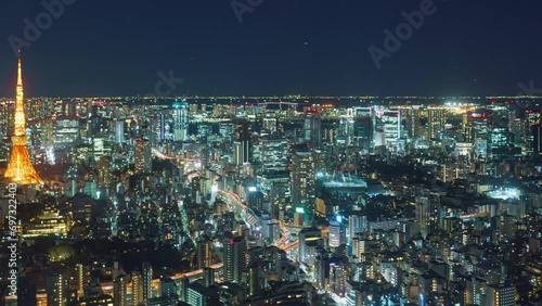 東京　夜景　タイムラプス photo