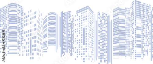 Light gray cityscape background, Monochrome urban landscape. Modern architectural.