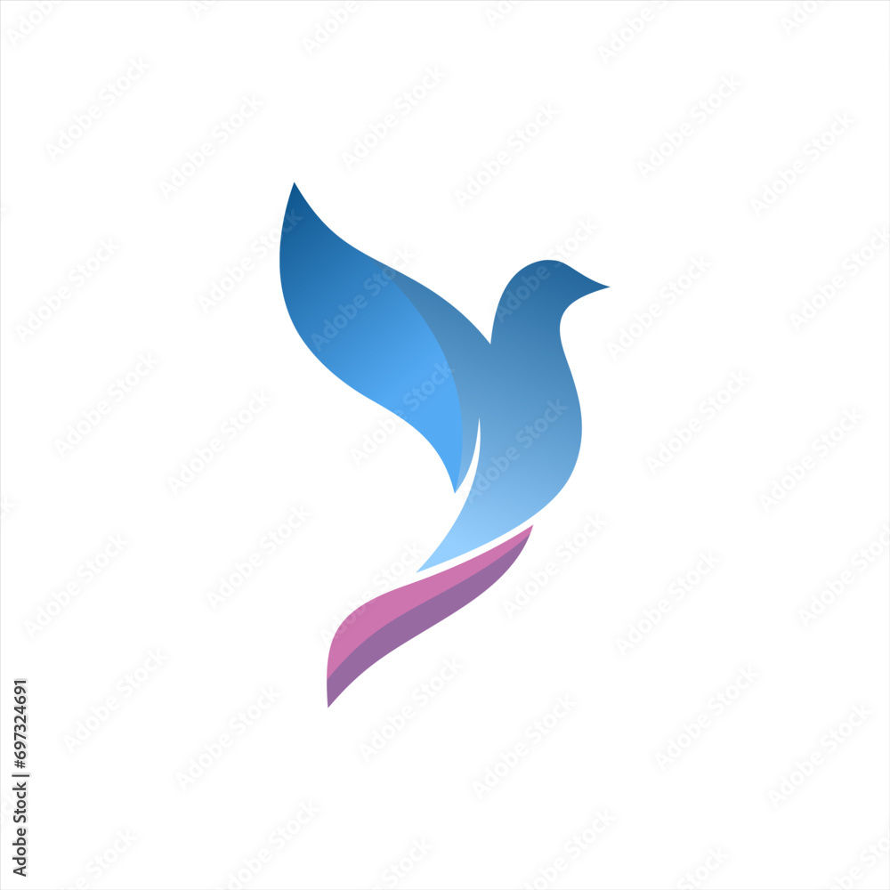 Abstract Bird Logo design vector template. Creative Dove Logotype business technology icon concept symbol. Abstract Bird Logo design vector template. Creative Dove Logotype business technology icon concept symbol.