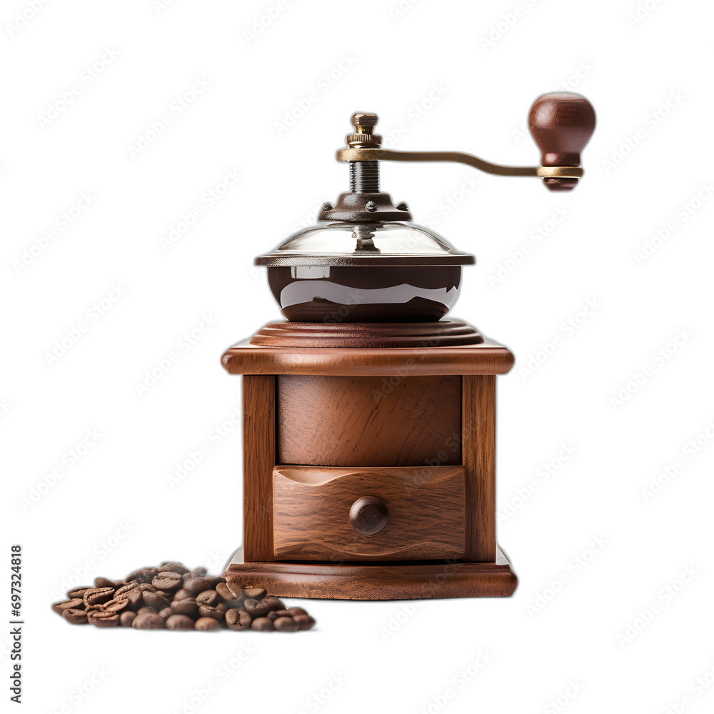 coffee grinder isolated on transparent or white background, png