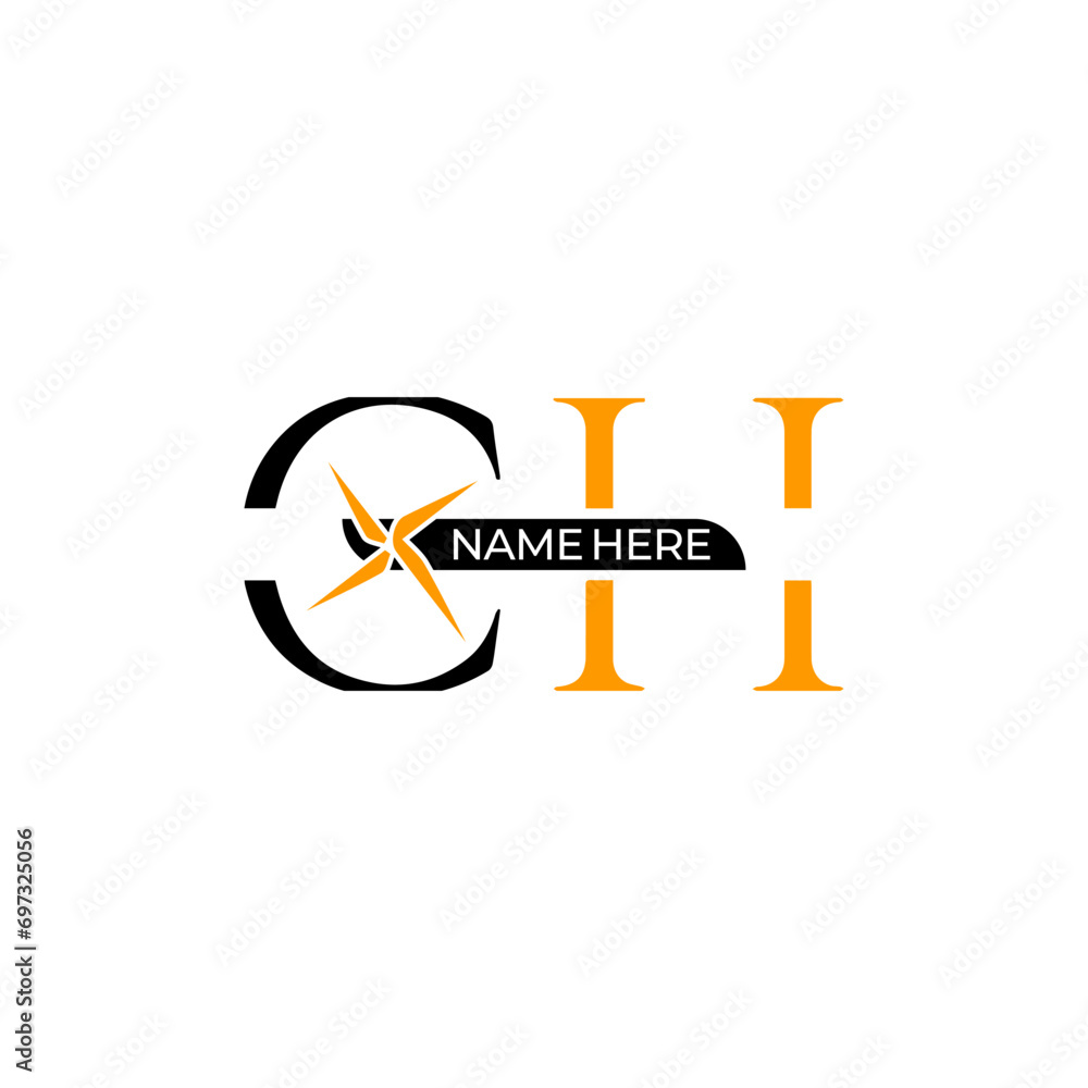 CH letter logo design on a White Background CH letter logo design on a White Background