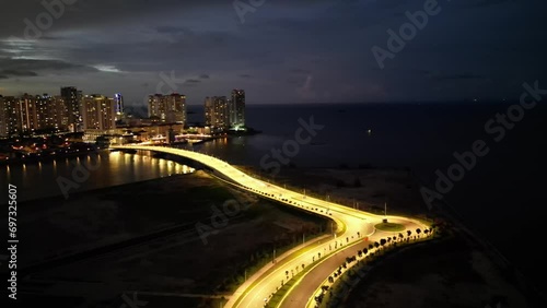 Wallpaper Mural Aerial view road without car at andaman with background of seri tanjung pinang Torontodigital.ca