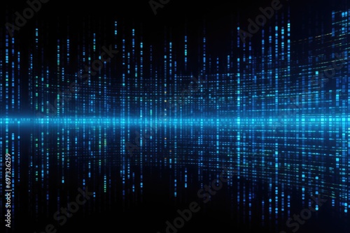 Abstract technology background with binary code. Vector illustration for your design, AI Generated