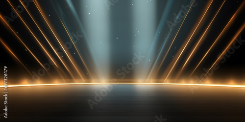 black background with spotlights from behind. generative AI