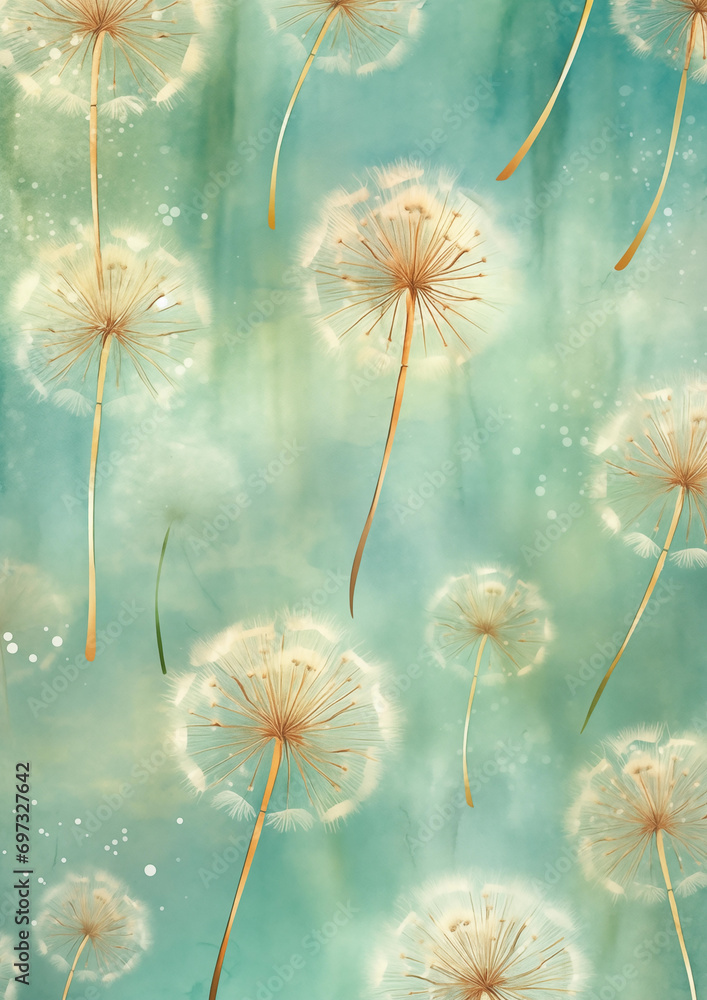 Obraz premium background with dandelion