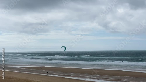 kitesurf
 en francia playa biscarrosse photo