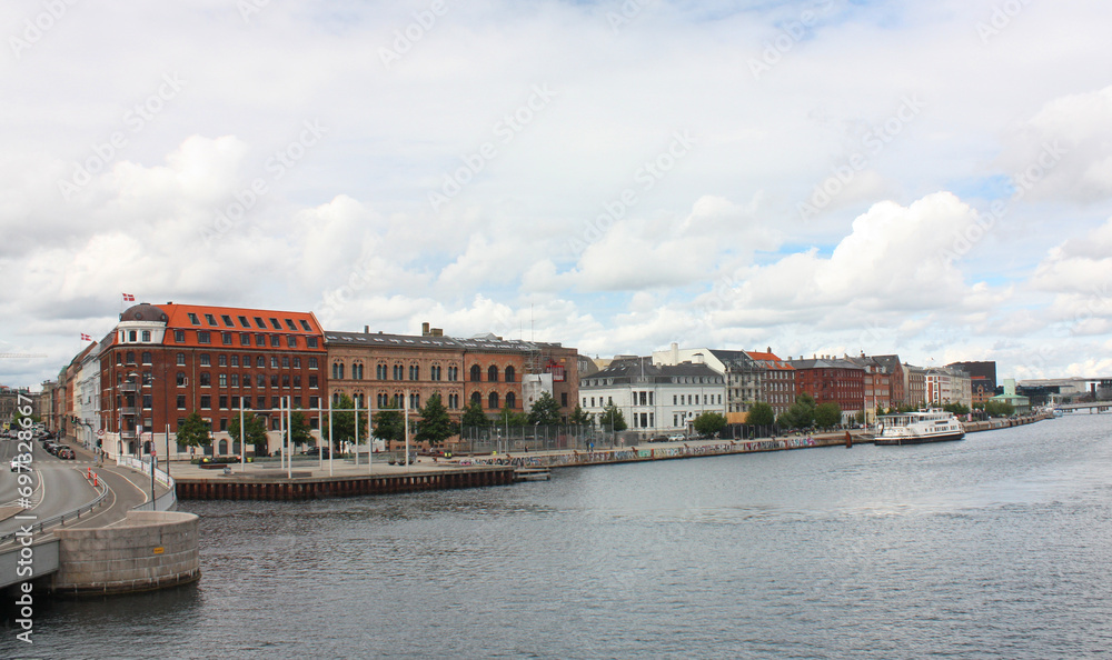 Canal in Old Town of Copenhagen, Denmark