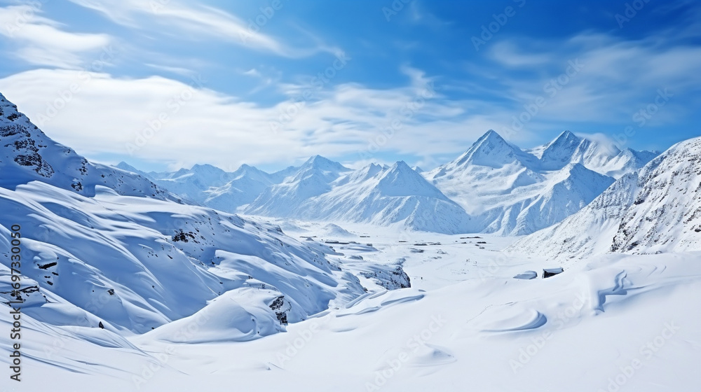 Wallpaper of winter landscape for texts and quotes. Blurred wallpaper of winter with snow and mountains.View from the top. Wallpaper of winter landscape for texts and quotes. Blurred wallpaper of winter with snow and mountains.View from the top.