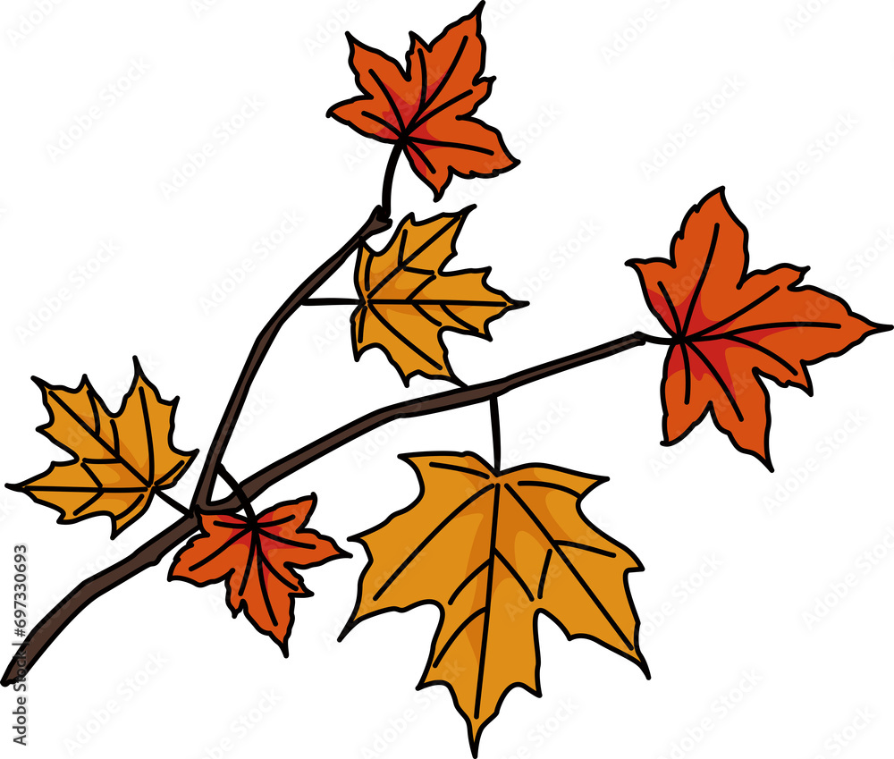 Fototapeta premium 紅葉（autumn leaves）(PNG)