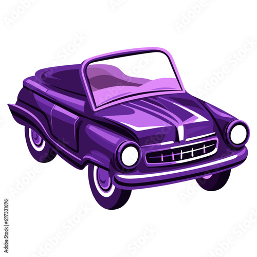 Kids vehicle  Baby transport cartoon toy car colorful vector illustration on the white background.