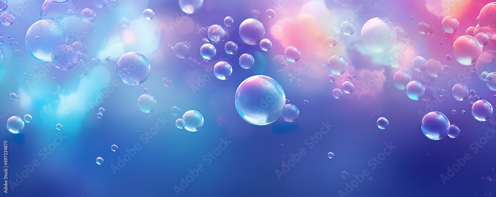 An abstract background with textured blue and purple bubbles