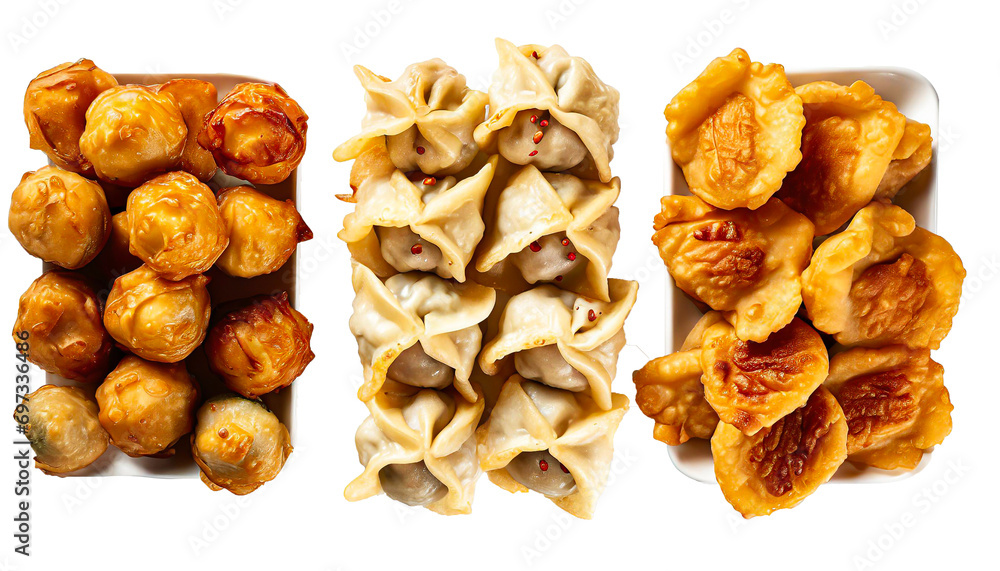Flavors of Fortune Different Shapes and Flavors Deep Fried Dumplings