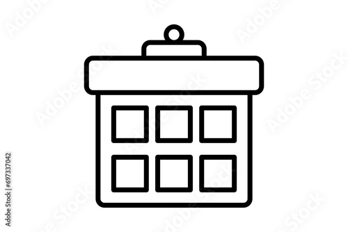 calendar icon. icon related to basic web and UI. suitable for web site, app, user interfaces, printable etc. line icon style. simple vector design editable