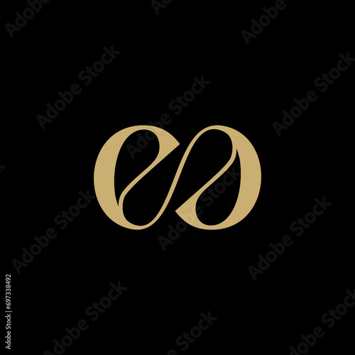 Alphabet EE or EE illustration monogram vector logo template