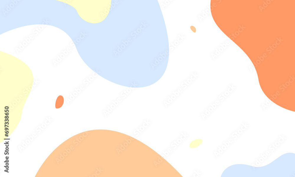 Abstract memphis background. Fluid shapes composition. Vector illustration