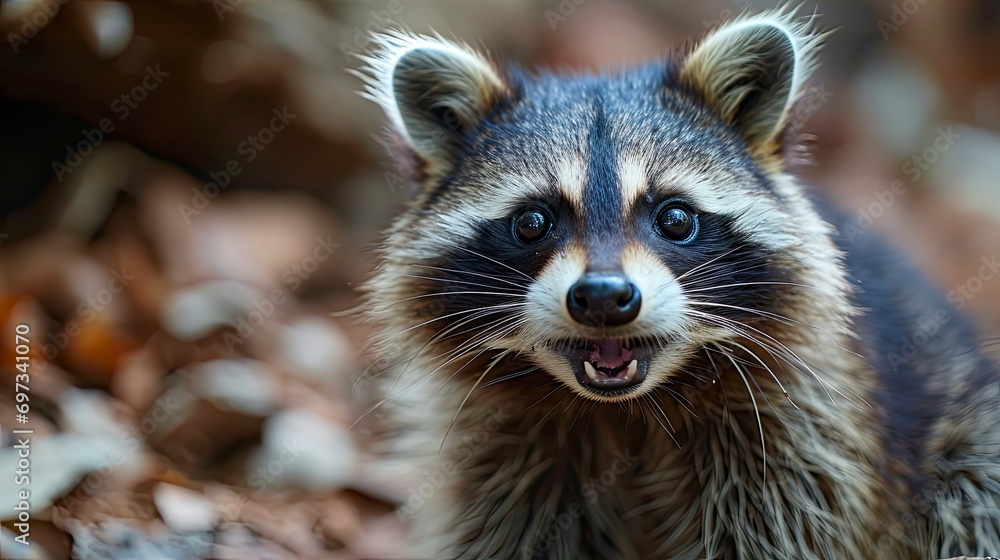 Funny Surprised Raccoon, Comic background, Background Banner