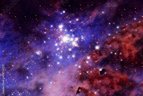 Fototapeta Naklejka Na Ścianę i Meble -  Blue space. Elements of this image furnished by NASA