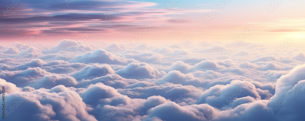 beautiful clouds with charming colors. generative AI