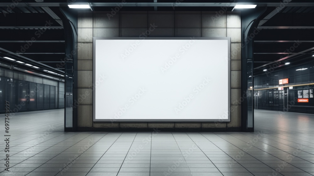 A blank billboard on the public area, a blank billboard with copy space for text or content, mockup of a blank billboard in a big city. A blank billboard on the public area, a blank billboard with copy space for text or content, mockup of a blank billboard in a big city.