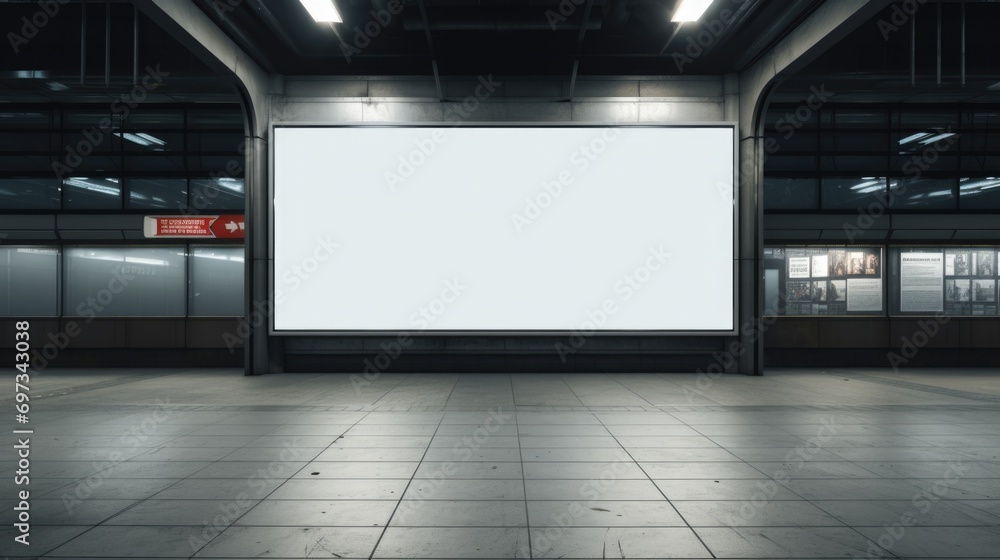 A blank billboard on the public area, a blank billboard with copy space for text or content, mockup of a blank billboard in a big city. A blank billboard on the public area, a blank billboard with copy space for text or content, mockup of a blank billboard in a big city.