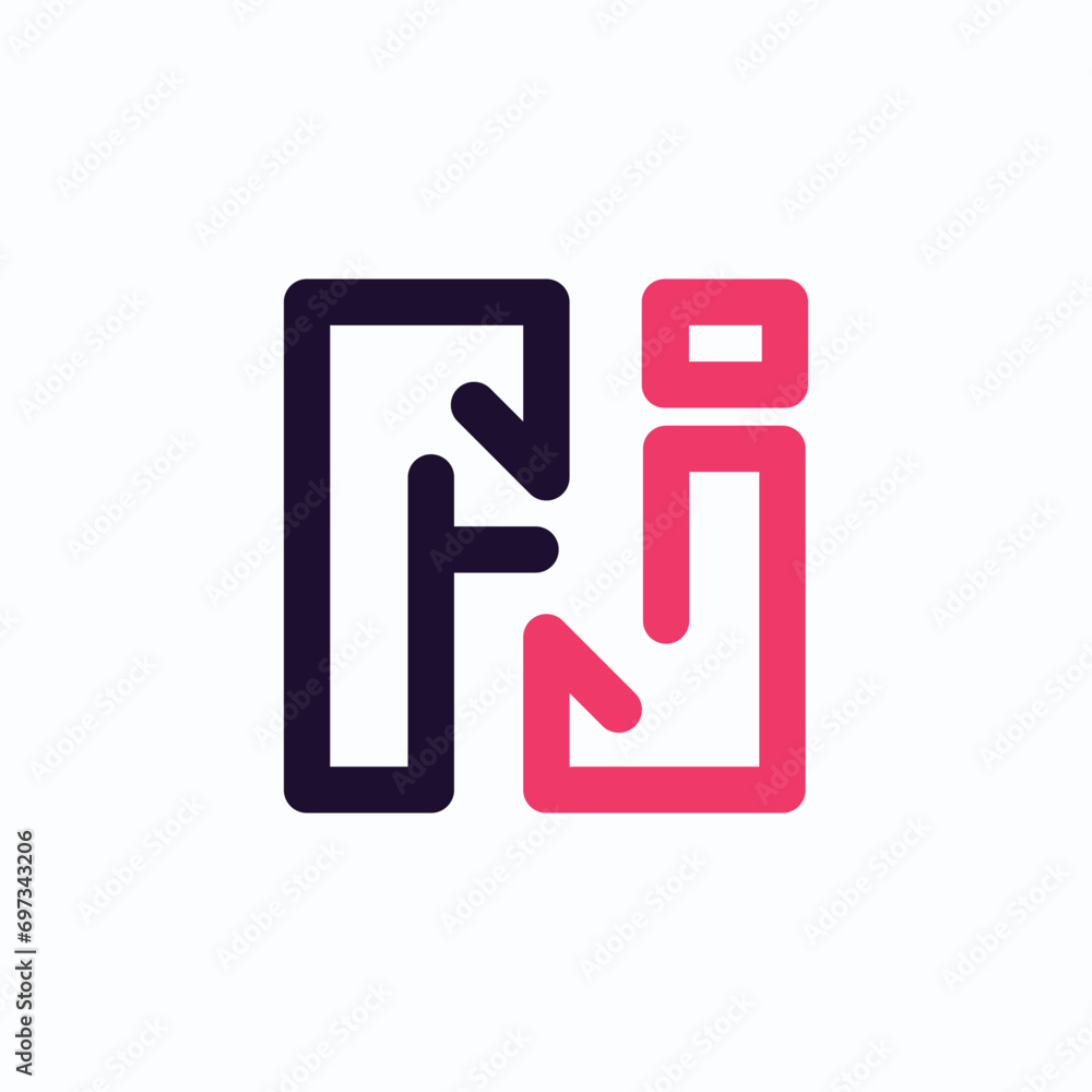 Letter FJ logo template with modern concept and business Premium Vector Letter FJ logo template with modern concept and business Premium Vector
