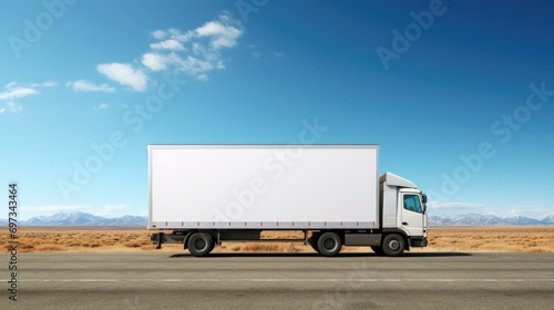 Ads space on vehicle, a blank billboard with copy space for text or content, mockup of a blank billboard in a big city.