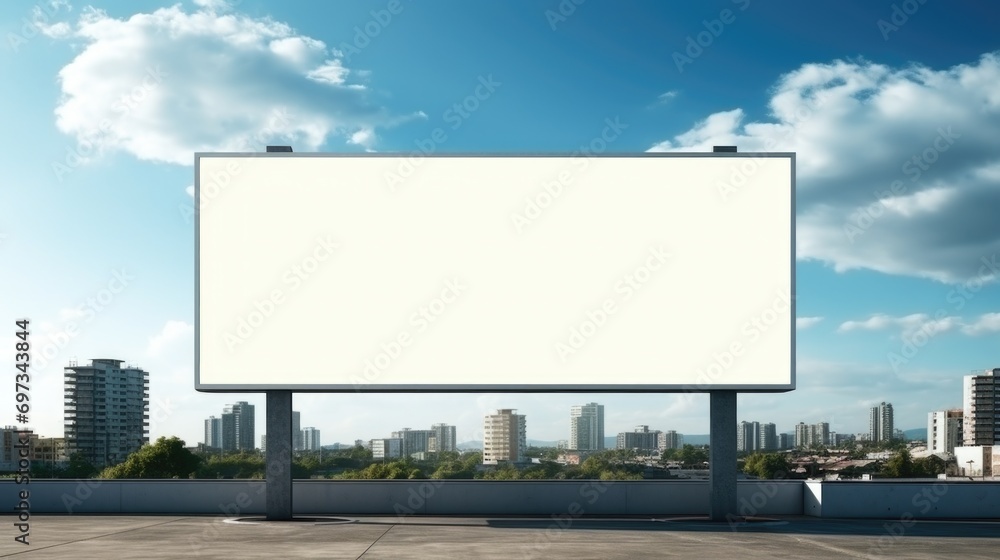 A blank billboard on the streets, a blank billboard with copy space for text or content, mockup of a blank billboard in a big city. A blank billboard on the streets, a blank billboard with copy space for text or content, mockup of a blank billboard in a big city.