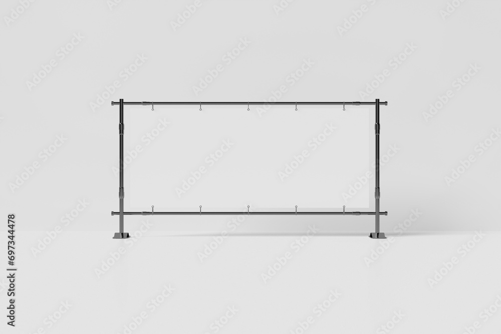 Fototapeta premium Blank Barrier Banner Mockup