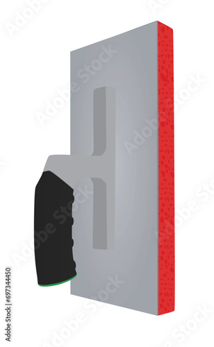 Metal trowel tool. vector illustration