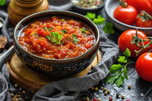 Ratatouille, the Colorful Vegetable Medley Stew, Slow-Cooked to Perfection - A Gourmet Delight from France, Embodied in the Essence of European Gastronomy