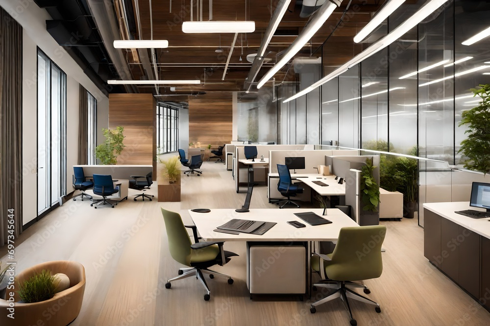 office interior Design generated by AI Technology
