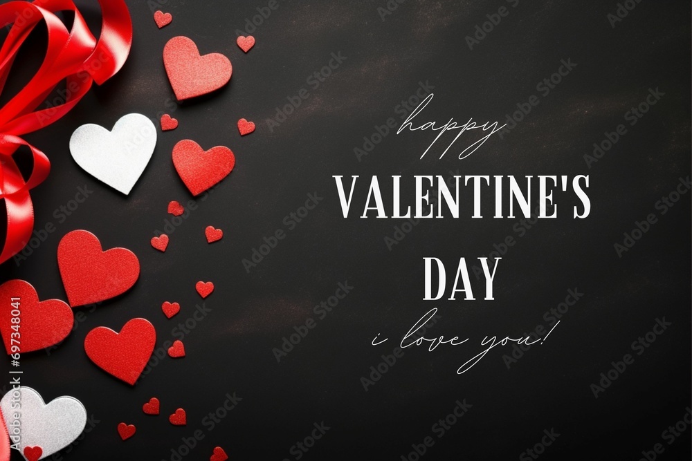 celebration background of Happy Valentines day and social media post generative ai