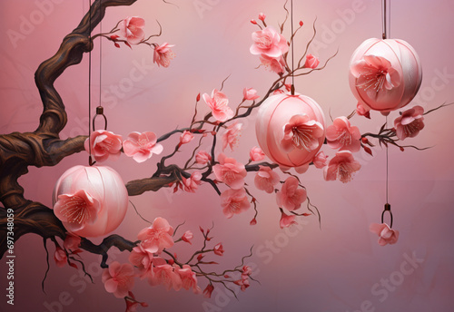 cherry blossom sakura generated by AI technology