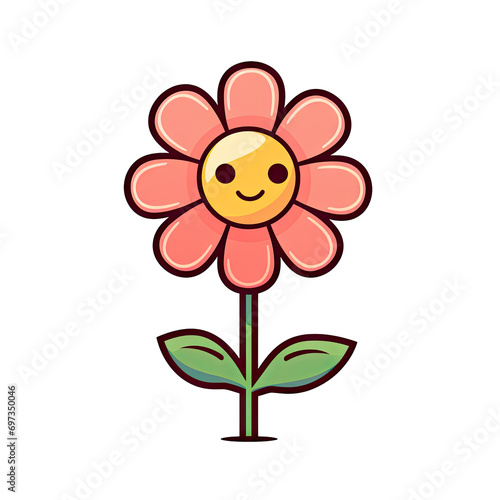 flower with a smiley face