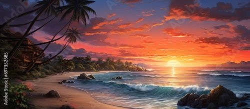 Gorgeous beach sunset