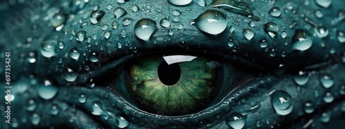 A close-up of a dragon's eyes. The reptilian gaze.