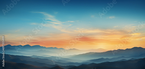 sunset in the mountains