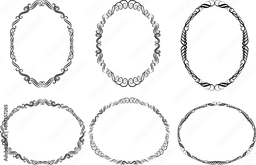 Fototapeta premium set of decorative frames