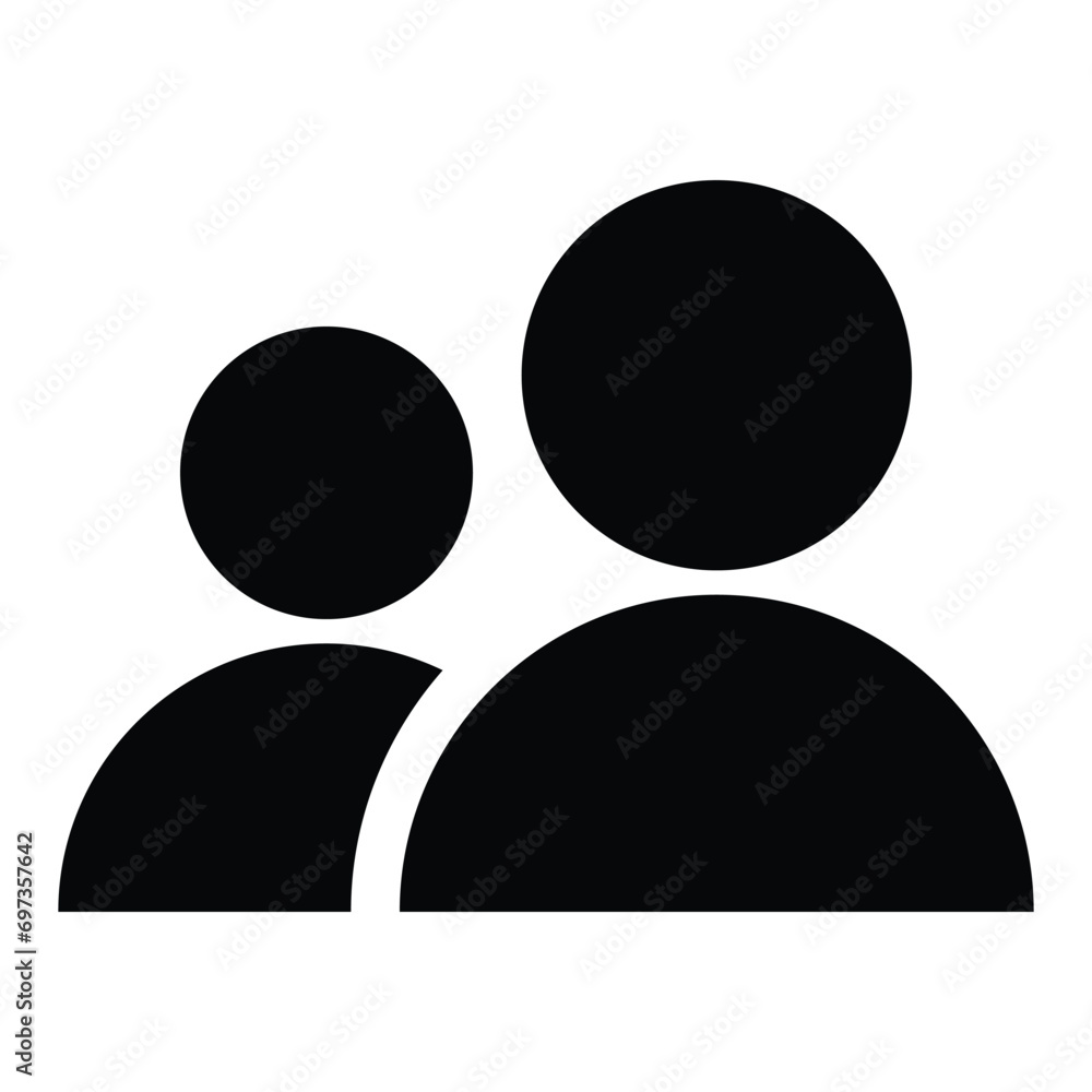 User icon in flat style, Monochrome icon, Person icon, User icon for web site, User icon vector illustration. User icon in flat style, Monochrome icon, Person icon, User icon for web site, User icon vector illustration.