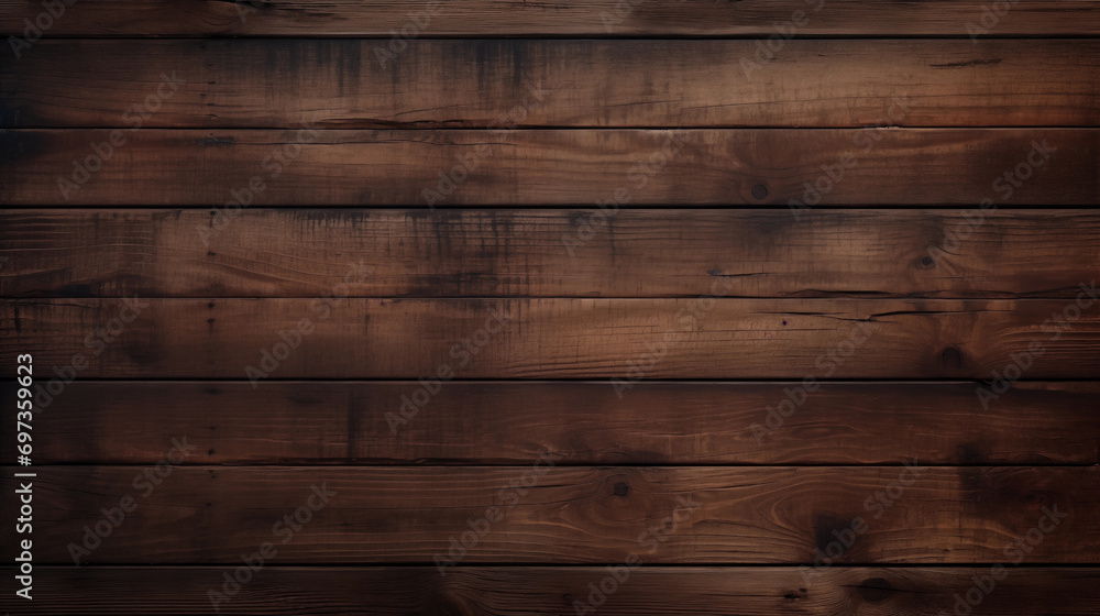 Naklejka premium Natural brown wooden background, Wood texture surface with old natural pattern, generative ai
